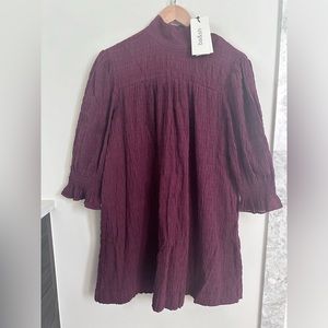 Brand new with tags Ba&sh “Devis” dress in Burgundy. Original price $315.